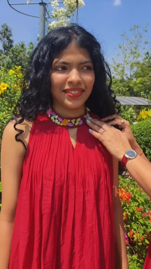 Chanderi A-line Dress — Chanderi A-line dress