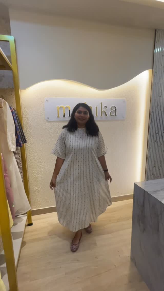 Cotton Umbrella-Cut A-line — Cotton Umbrella-cut dress