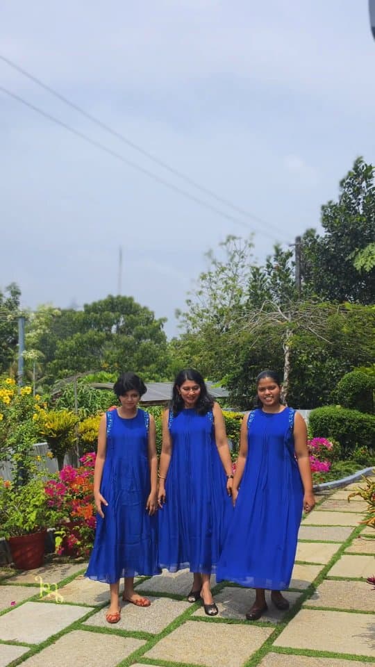 Royal Blue Organza A-line — Organza A-line dress